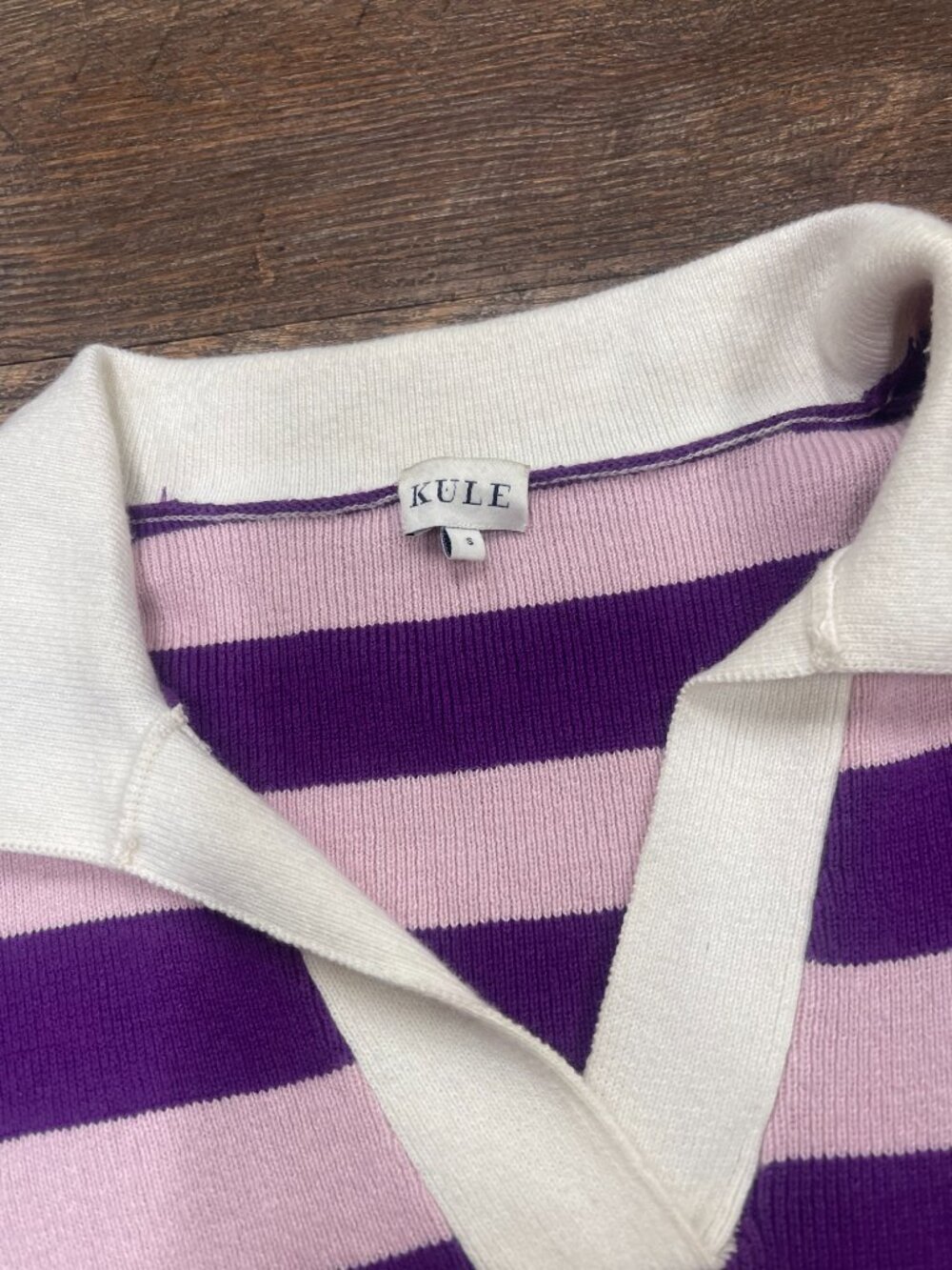 KULE The Joey Colorblock Stripe Rugby Top Small - Picture 3 of 8